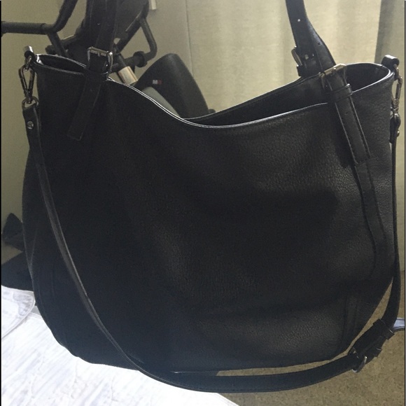 oversized black purse